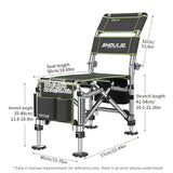 NNETM Fishing Chair Adjustable Legs Backrest Foldable Design