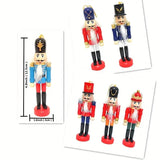 NNETM Christmas Nutcracker Ornament Wooden Figures (Set 6-Piece)