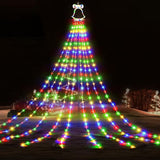 NNETM Christmas Solar Waterfall Tree Fairy String Lights Outdoor