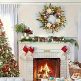 NNETM Golden Bow Christmas Wreath