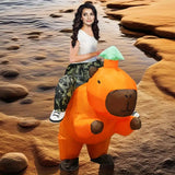 NNETM Party Inflatable Capybara with Green Hat