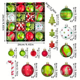 NNETM Christmas Ball Decoration Set Red Green White (46pcs)