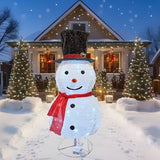 NNETM Lighted Christmas Snowman Decoration with Hat and Scarf
