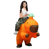 NNETM Party Inflatable Capybara with Green Hat