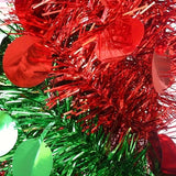 NNETM Red Green Sequin Tinsel Christmas Tree