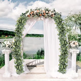 NNETM Christmas Garland with 14pcs Faux Greenery Vine Decor