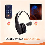 NNETM Wireless Headset with Mic and USB-C Charging