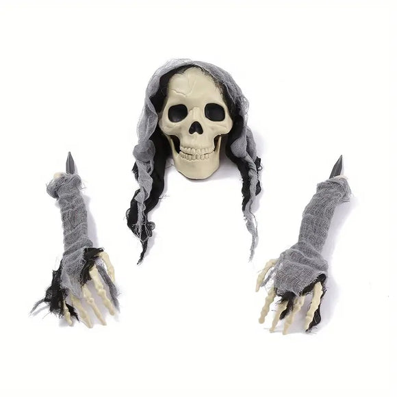 NNETM Life-Size Skull and Skeleton Arms Halloween Decor