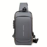NNETM Men’s Anti-Theft Password Lock Chest Bag