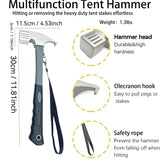NNETM Camping Hammer with 12 Tent Pegs Kit