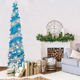 NNETM Blue Silver Foil Christmas Tree