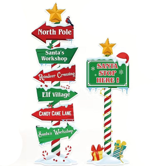 NNETM 2D Flat Christmas Yard Decor Signs (2-Pack)