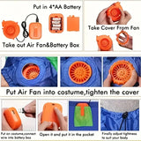 NNETM Alien Inflatable Riding Suit for Halloween Party Cosplay