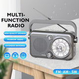 NNETM Portable AM/FM/SW Radio with USB & TF Playback