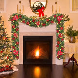 NNETM Artificial Christmas Garland with LED Lights
