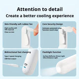 NNETM Portable Handheld Fan with LED Light