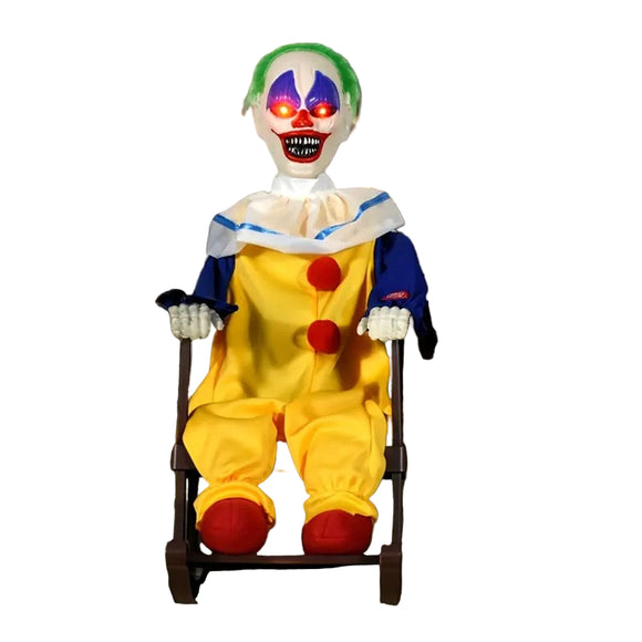NNETM Halloween Clown Rocking Chair with Light & Sound