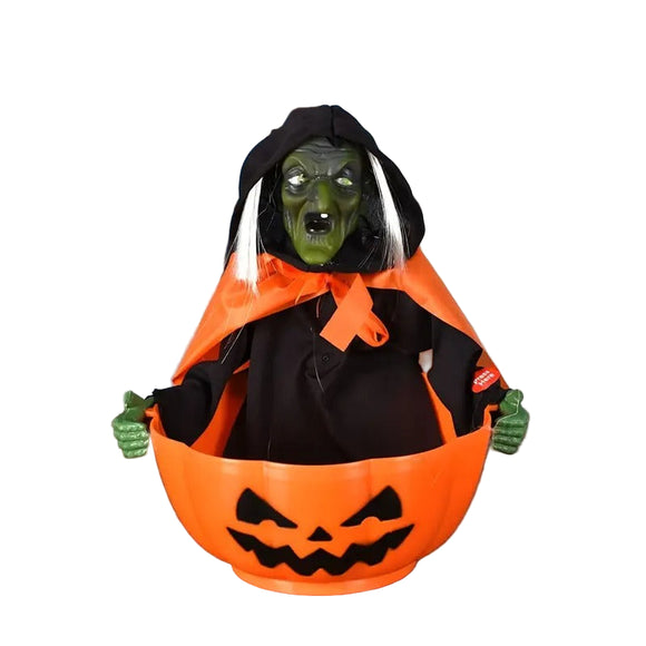 NNETM Halloween Skeleton Haunted House Decoration with Voice Control