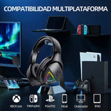 NNETM Gaming Headset with LED Light & Stereo Bass Mic