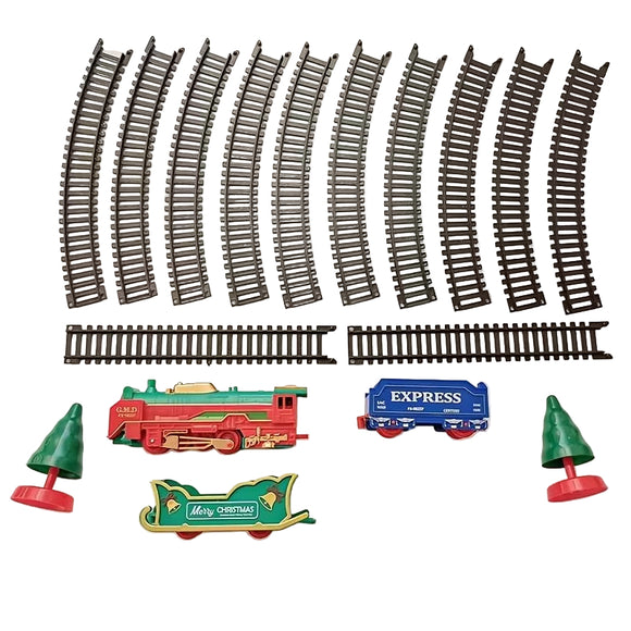 NNETM Electric Christmas Train Set with Lights and Sound