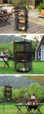 NNETM 3-Tier Camping Storage Net Foldable Hanging Rack