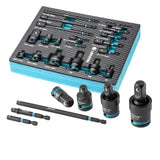 NNETM Impact Socket Adapter with Hex Drive Set (20pcs)