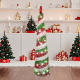 NNETM Red Snowflake Pop-Up Christmas Tree