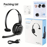 NNETM Wireless Noise Cancelling Headset for Office & Drivers