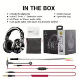 NNETM Studio & Gaming Headset with Boom Mic