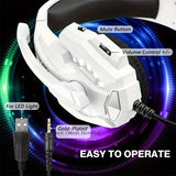 NNETM Gaming Headset with Mic LED for PS4 PS5 Xbox