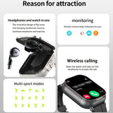 NNETM Smart 2-In-1 Watch with Built-In TWS Earphones