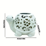 NNETM Solar Powered Turtle Light Resin Statue