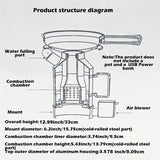 NNETM Outdoor Fire Pit Stove with Kettle