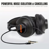 NNETM Wired Studio Monitor Headphones for Recording