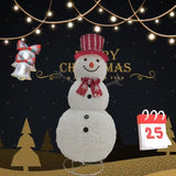NNETM Red & White Striped Top Hat Snowman Decoration