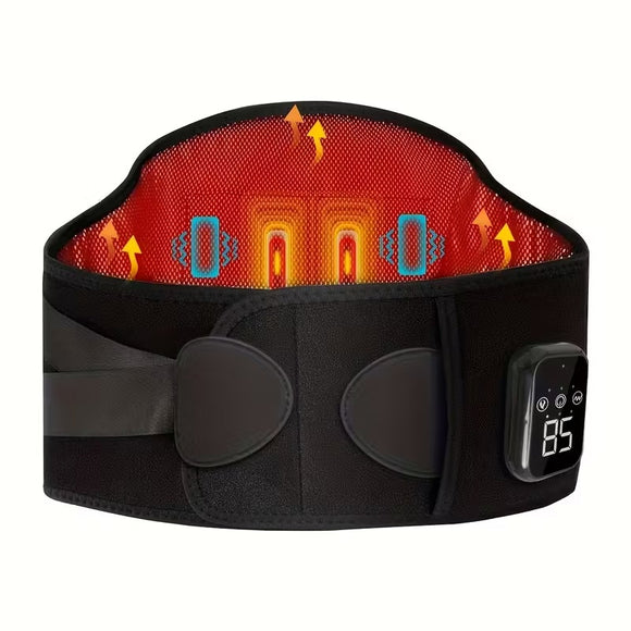 NNETM Heated Waist Massager Belt USB Rechargeable
