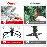 NNETM Christmas Snow Hinged Pine Tree