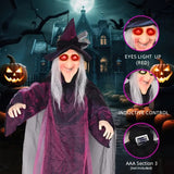 NNETM Spooky Halloween Witch Decor Voice Activated