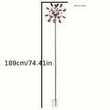 NNETM Solar Powered Metal Wind Spinner with LED Lights