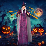 NNETM Spooky Halloween Witch Decor Voice Activated