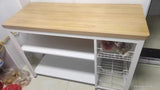 NNETB 3-Layer Kitchen Storage Rack with Cutting Workbench