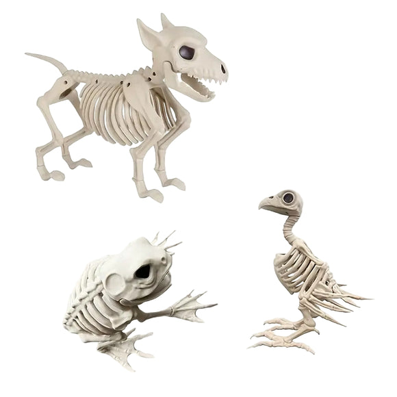NNETM Halloween Poseable Skeleton Animal Set (3pcs)