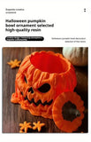NNETM Halloween Pumpkin Candy Bowl Resin Decor