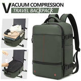 NNETM Carry-On Backpack with Vacuum Compression & Laptop Sleeve