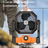 NNETM Portable Fan 5-Speed with LED Lighting