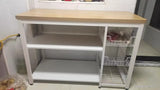 NNETB 3-Layer Kitchen Storage Rack with Cutting Workbench