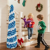 NNETM Pre-Lit Blue Fir Christmas Tree