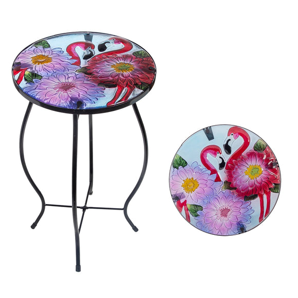 NNETB Glass Round Mini Side Table