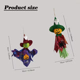 NNETM Halloween Hanging Ghosts Pumpkin & Straw Decorations Set