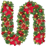 NNETM Artificial Christmas Garland with LED Lights